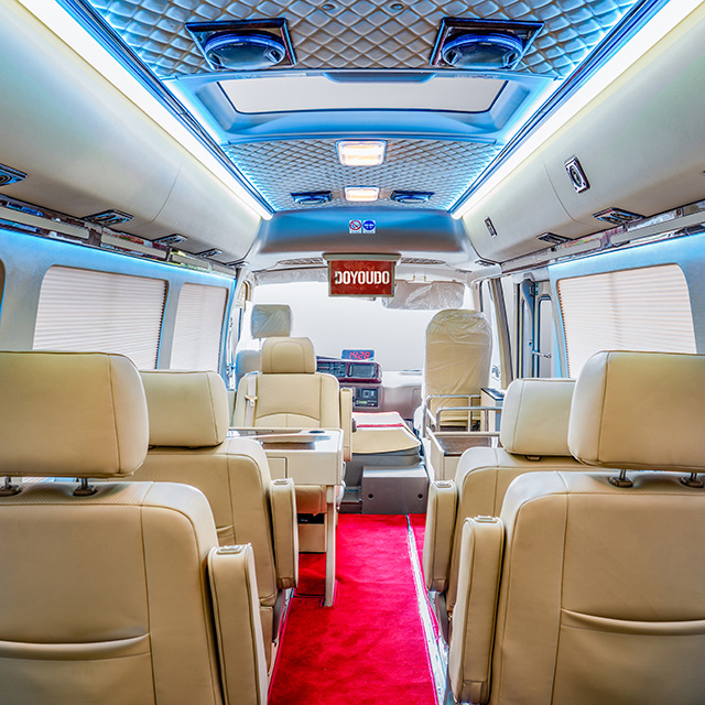 12 upuan Ang Customized Luxury Coaster Reception Minibus