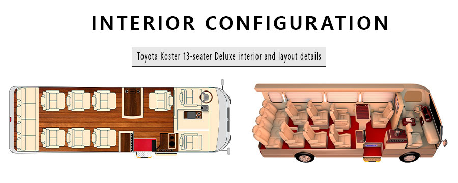 13 Seats Coaster Luxury Version na may Mga Pasilidad sa Libangan
